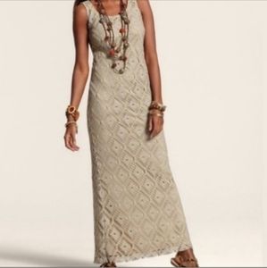 Chico tan lace dress size 1 size 7/8